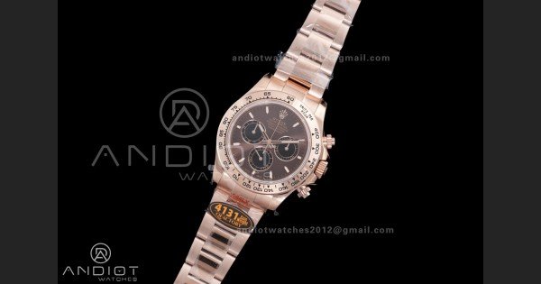 2025 Daytona 126505 QF 1:1 Best Edition Chocolate Dial on RG Bracelet QF4131 V6 (Gain Weight)