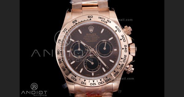 2025 Daytona 126505 QF 1:1 Best Edition Chocolate Dial on RG Bracelet QF4131 V6 (Gain Weight)