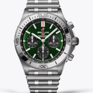 AAA Replica Breitling Chronomat B01 AB0134101L1A1 42mm Green Dial Watch – Luxury Swiss Design With Sapphire Crystal