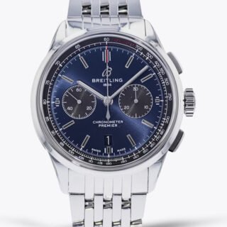 AAA Replica Breitling Premier B01 AB0118 Watch – 42mm Blue Dial, Swiss Movement, Elegant Stainless Steel Build