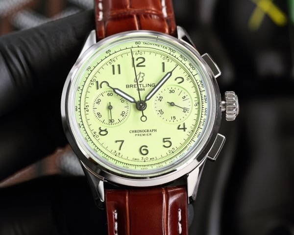 AAAAA Replica Breitling Premier B09 AB0930D31L1P1 Chronograph 40mm Pistachio Green Dial Vintage Men's Watch