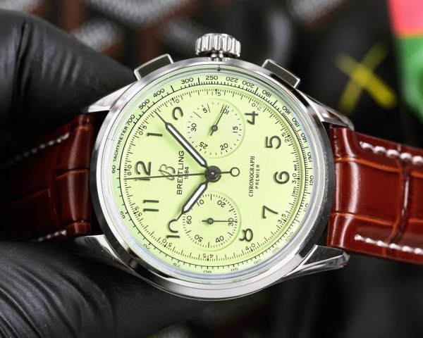 AAAAA Replica Breitling Premier B09 AB0930D31L1P1 Chronograph 40mm Pistachio Green Dial Vintage Men's Watch