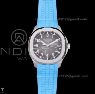 Aquanaut 5167 SS BBF 1:1 Best Edition Gray Dial on Blue Rubber Strap DD324 Super Clone