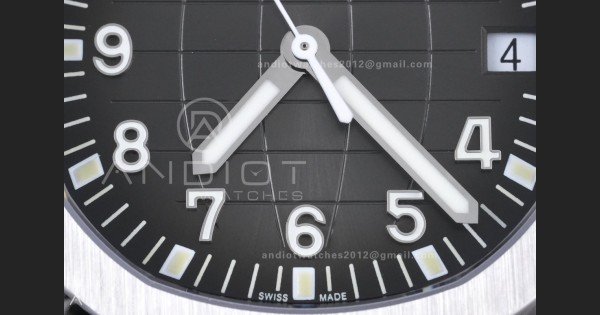 Aquanaut 5167 SS DDF 1:1 Best Edition Gray Dial on Black Baby Blue Strap DD330 Super Clone