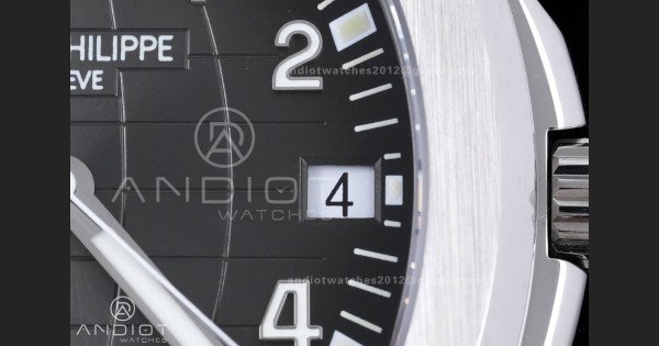 Aquanaut 5167 SS DDF 1:1 Best Edition Gray Dial on Black Baby Blue Strap DD330 Super Clone