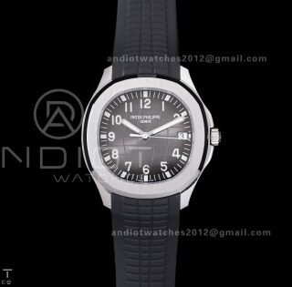 Aquanaut 5167 SS DDF 1:1 Best Edition Gray Dial on Black Rubber Strap DD324 Super Clone