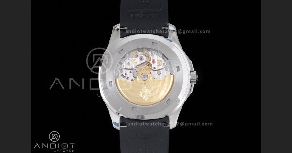 Aquanaut 5167 SS DDF 1:1 Best Edition Gray Dial on Black Rubber Strap DD330 Super Clone