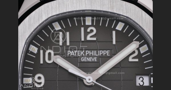 Aquanaut 5167 SS DDF 1:1 Best Edition Gray Dial on Green Rubber Strap DD324 Super Clone