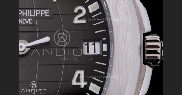 Aquanaut 5167 SS DDF 1:1 Best Edition Gray Dial on Green Rubber Strap DD324 Super Clone