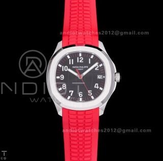 Aquanaut 5167 SS Singapore BBF 1:1 Best Edition Gray Dial on Red Rubber Strap DD324 Super Clone
