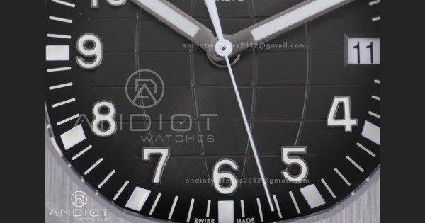 Aquanaut 5167A SS 3KF Best Edition Black Dial on Black Rubber Strap A330 Super Clone V3