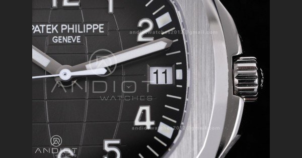 Aquanaut 5167A SS 3KF Best Edition Black Dial on Black Rubber Strap A330 Super Clone V3