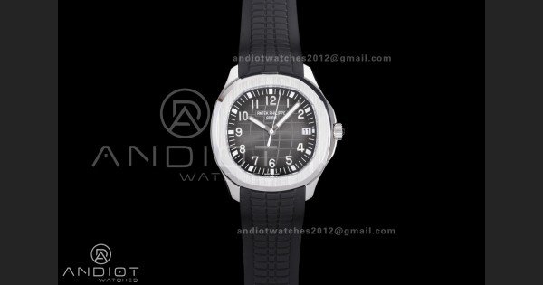 Aquanaut 5167A SS 3KF Best Edition Black Dial on Black Rubber Strap A330 Super Clone V3