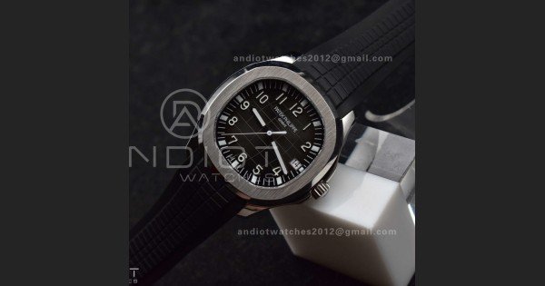 Aquanaut 5167A SS ZF 1:1 Best Edition Black Dial on Black Rubber Strap 324CS V3