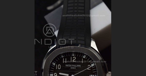 Aquanaut 5167A SS ZF 1:1 Best Edition Black Dial on Black Rubber Strap 324CS V3