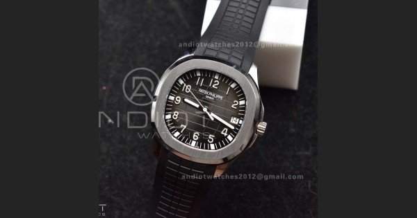 Aquanaut 5167A SS ZF 1:1 Best Edition Black Dial on Black Rubber Strap 324CS V3