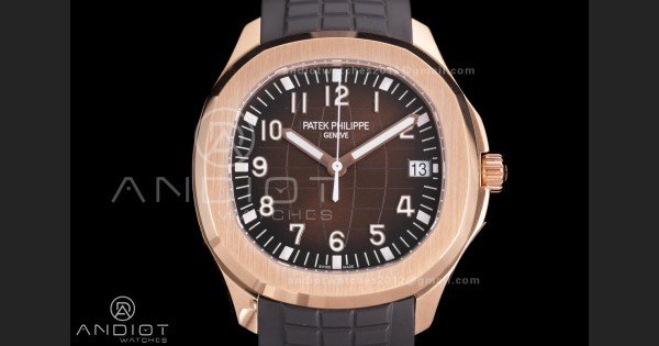 Aquanaut 5167R RG 3KF Best Edition Brown Dial on Brown Rubber Strap A330 Super Clone V3