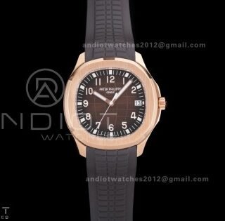 Aquanaut 5167R RG 3KF Best Edition Brown Dial on Brown Rubber Strap A330 Super Clone V3