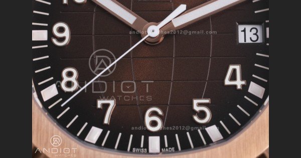 Aquanaut 5167R RG 3KF Best Edition Brown Dial on Brown Rubber Strap A330 Super Clone V3
