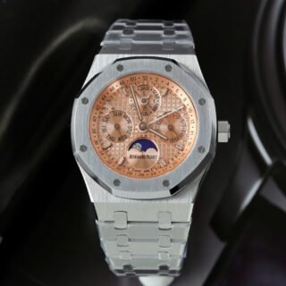 Audemars Piguet 26574 Replica Watches Salmon Dial Metal Wire 41mm - Đồng Hồ Replica 1:1
