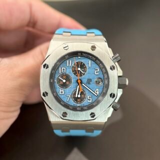 Audemars Piguet Best Replica Watch Royal Oak Offshore 26238ST Blue Rubber Strap 42mm - Đồng Hồ Replica 1:1