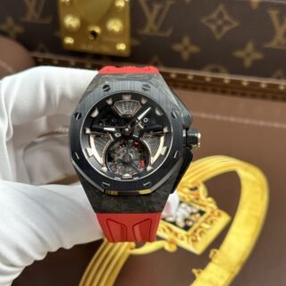Audemars Piguet Imitation Watches Royal Oak Concept Flying Tourbillon UAE Version Red Rubber Strap 42mm - Đồng Hồ Replica 1:1