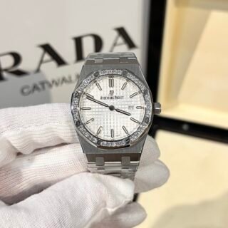 Audemars Piguet Replica Watch Women's White Dial 33mm - Đồng Hồ Replica 1:1