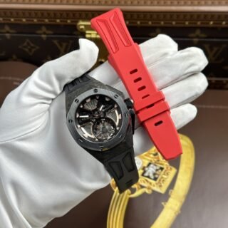Audemars Piguet Replica Watches Royal Oak Concept Flying Tourbillon UAE Version Black Rubber Strap 42mm - Đồng Hồ Replica 1:1