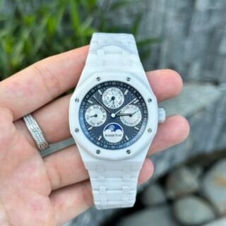 Audemars Piguet Replica Watches Royal Oak Perpetual Calendar 26579CB White Ceramic 42mm - Đồng Hồ Replica 1:1
