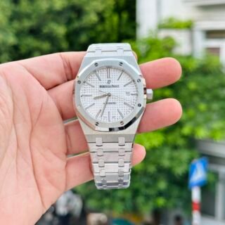 Audemars Piguet Royal Oak 15400ST Replica Watch White Dial APS 41mm - Đồng Hồ Replica 1:1