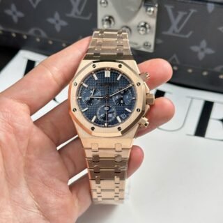 Audemars Piguet Royal Oak 26240 Rose Gold Replica Watch Dial Blue APS Factory 41mm - Đồng Hồ Replica 1:1