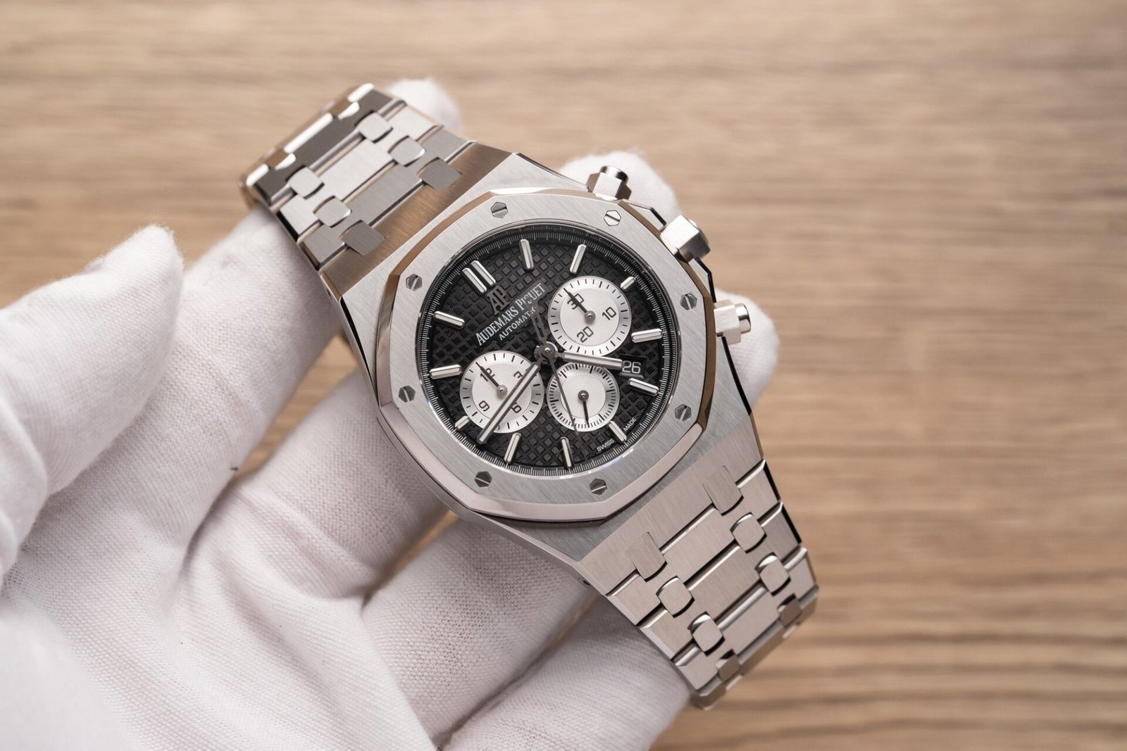 Audemars Piguet Royal Oak 26331ST Replica Watch Black Dial 41mm - Đồng Hồ Replica 1:1