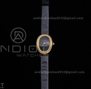 Baignoire Watch YG AF 1:1 Best Edition Black Dial on Black Strap RONDA Quartz