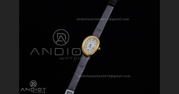Baignoire Watch YG AF 1:1 Best Edition White Dial on Black Strap RONDA Quartz