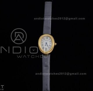 Baignoire Watch YG AF 1:1 Best Edition White Dial on Black Strap RONDA Quartz