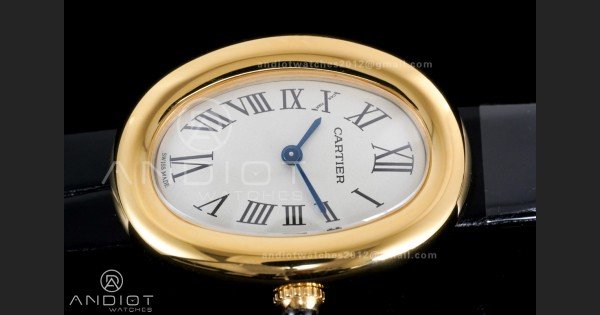 Baignoire Watch YG AF 1:1 Best Edition White Dial on Black Strap RONDA Quartz