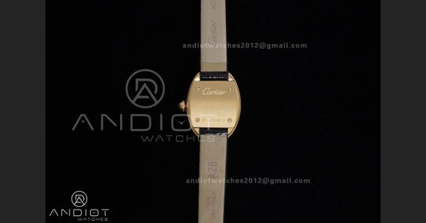 Baignoire Watch YG AF 1:1 Best Edition White Dial on Black Strap RONDA Quartz
