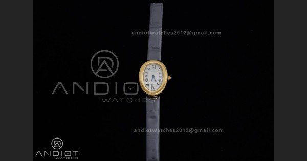 Baignoire Watch YG AF 1:1 Best Edition White Dial on Black Strap RONDA Quartz