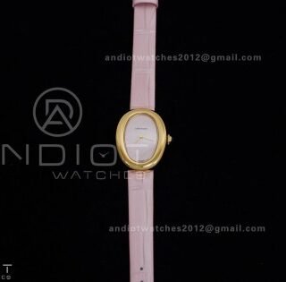 Baignoire Watch YG AF 1:1 Best Edition White Dial on Pink Strap RONDA Quartz