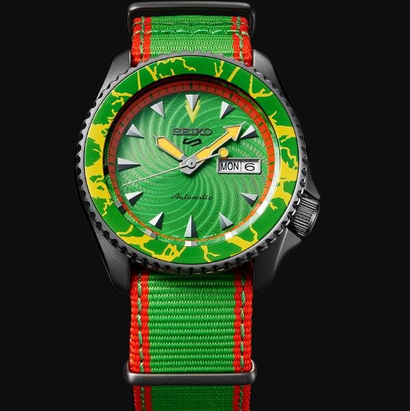 Best Seiko 5 Sports STREET FIGHTER V Limited Edition BLANKA model SRPF23K1 Replica Watch