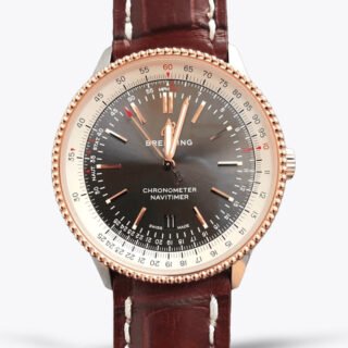 Best Swiss Breitling Navitimer U17326211M1P2 Replica Watch with Brown Leather Strap And Anthracite Dial