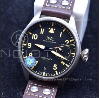 Big Pilot Real PR IW501004 ZF 1:1 Best Edition on Brown Leather Strap A52110