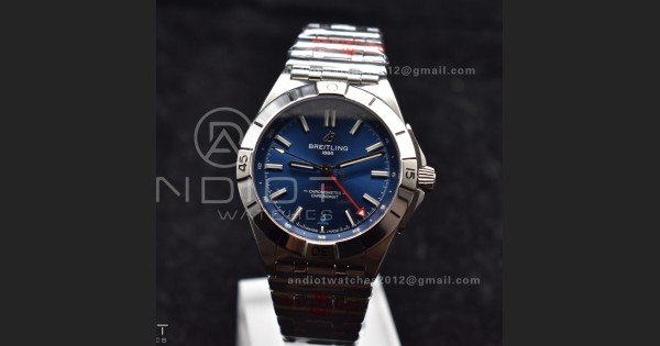 Breitling BLS Factory Chronomat Automatic 1:1 Best Edition GMT 40mm Blue Dial On SS Bracelet A2836