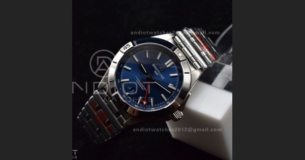 Breitling BLS Factory Chronomat Automatic 1:1 Best Edition GMT 40mm Blue Dial On SS Bracelet A2836