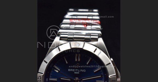 Breitling BLS Factory Chronomat Automatic 1:1 Best Edition GMT 40mm Blue Dial On SS Bracelet A2836