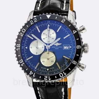 Breitling Chronoliner Men's Y2431012 46mm Black Dial Silver-tone
