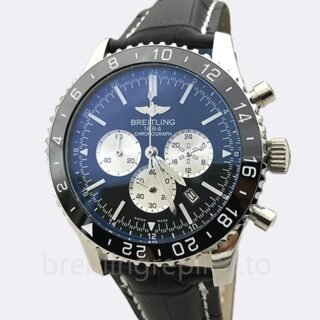 Breitling Chronoliner YB04601A 46mm Men's Silver-tone Ceramics Bezel