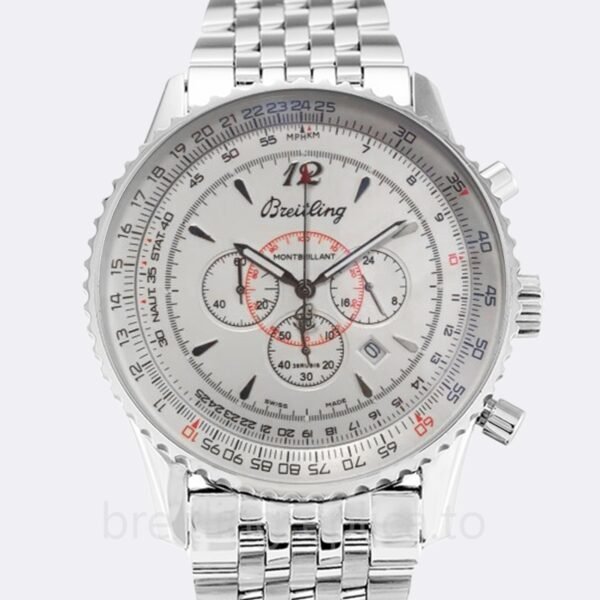Breitling Montbrillant 46mm Men's A41330 Silver-tone