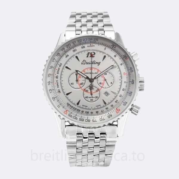 Breitling Montbrillant 46mm Men's A41330 Silver-tone