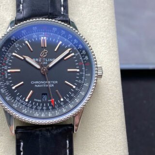 Breitling Navitimer Automatic A17326241B1P1 Replica Watches Black Leather Strap 41mm - Đồng Hồ Replica 1:1